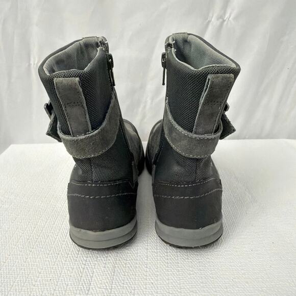 Merrell Albany Sky Boots Womens Size 7 Waterproof Black Suede Gray Ankle Winter - Picture 3 of 9